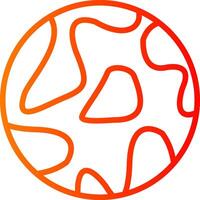 Planet Line Gradient Icon vector