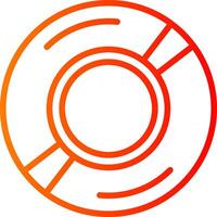 Compact Disk Line Gradient Icon vector