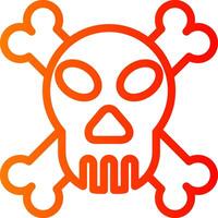 Danger Line Gradient Icon vector