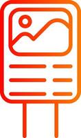 Poster Line Gradient Icon vector