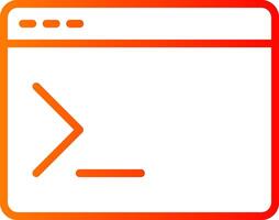 Terminal Line Gradient Icon vector