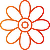 Chamomile Line Gradient Icon vector