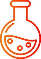 Flask Line Gradient Icon vector