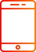 mobile Line Gradient Icon vector