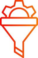 Filtering Line Gradient Icon vector