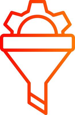Filtering Line Gradient Icon