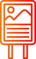 Poster Line Gradient Icon vector