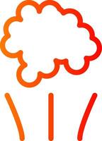 Smoke Line Gradient Icon vector