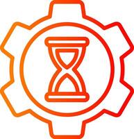 Time Management Line Gradient Icon vector