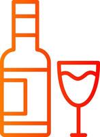 Wine Line Gradient Icon vector