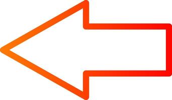 Back Line Gradient Icon vector