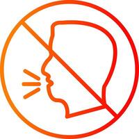 Inability To Speak Line Gradient Icon vector