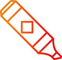 Highlighter Line Gradient Icon vector