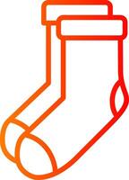 Socks Line Gradient Icon vector