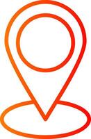 GPS Line Gradient Icon vector