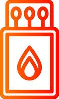 Match box Line Gradient Icon vector