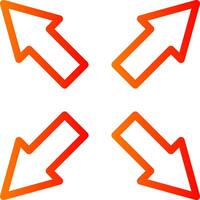 Maximize Line Gradient Icon vector