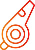 Whistle Line Gradient Icon vector