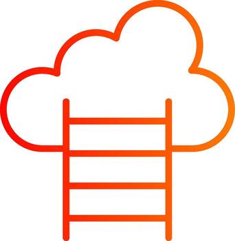 Cloud Gradient Icon vector