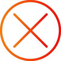 Cancel Line Gradient Icon vector
