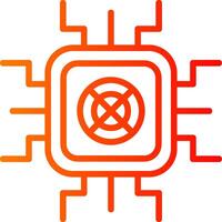Gpu Mining Line Gradient Icon vector