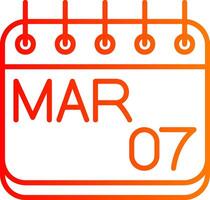 March Line Gradient Icon vector