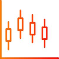 Plot Line Gradient Icon vector
