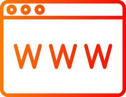 Www Line Gradient Icon vector