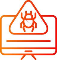 virus Line Gradient Icon vector