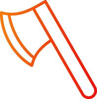 Axe Line Gradient Icon vector