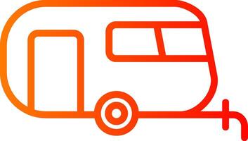 Carvan Line Gradient Icon vector