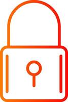 pad lock Line Gradient Icon vector
