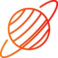 Uranus Line Gradient Icon vector