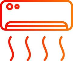 Air Condition Line Gradient Icon vector