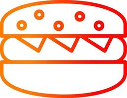 Hamburger Line Gradient Icon vector