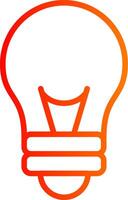 Light Bulb Line Gradient Icon vector