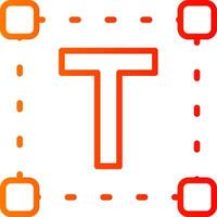 Text Line Gradient Icon vector