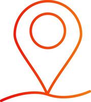 Map Pointer Line Gradient Icon vector