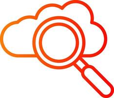 Search Line Gradient Icon vector