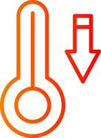 Temperature Line Gradient Icon vector