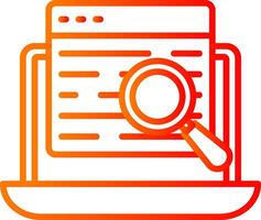 Search Data Line Gradient Icon vector
