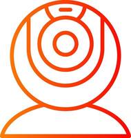 web camera Line Gradient Icon vector