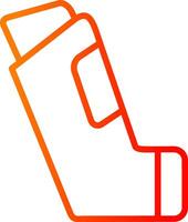 asthma Line Gradient Icon vector