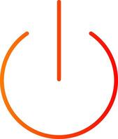 Turn On Line Gradient Icon vector