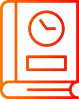 Duration Line Gradient Icon vector