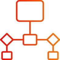 Flowchart Line Gradient Icon vector