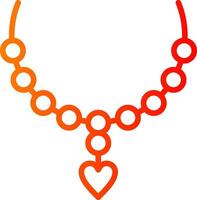 Necklace Line Gradient Icon vector