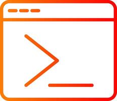 terminal Line Gradient Icon vector