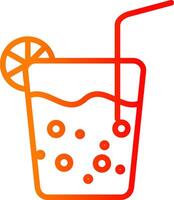 Orange Juice Line Gradient Icon vector