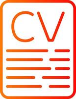 CV Line Gradient Icon vector